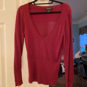 White House Black Market Maroon/Burgundy Sweater